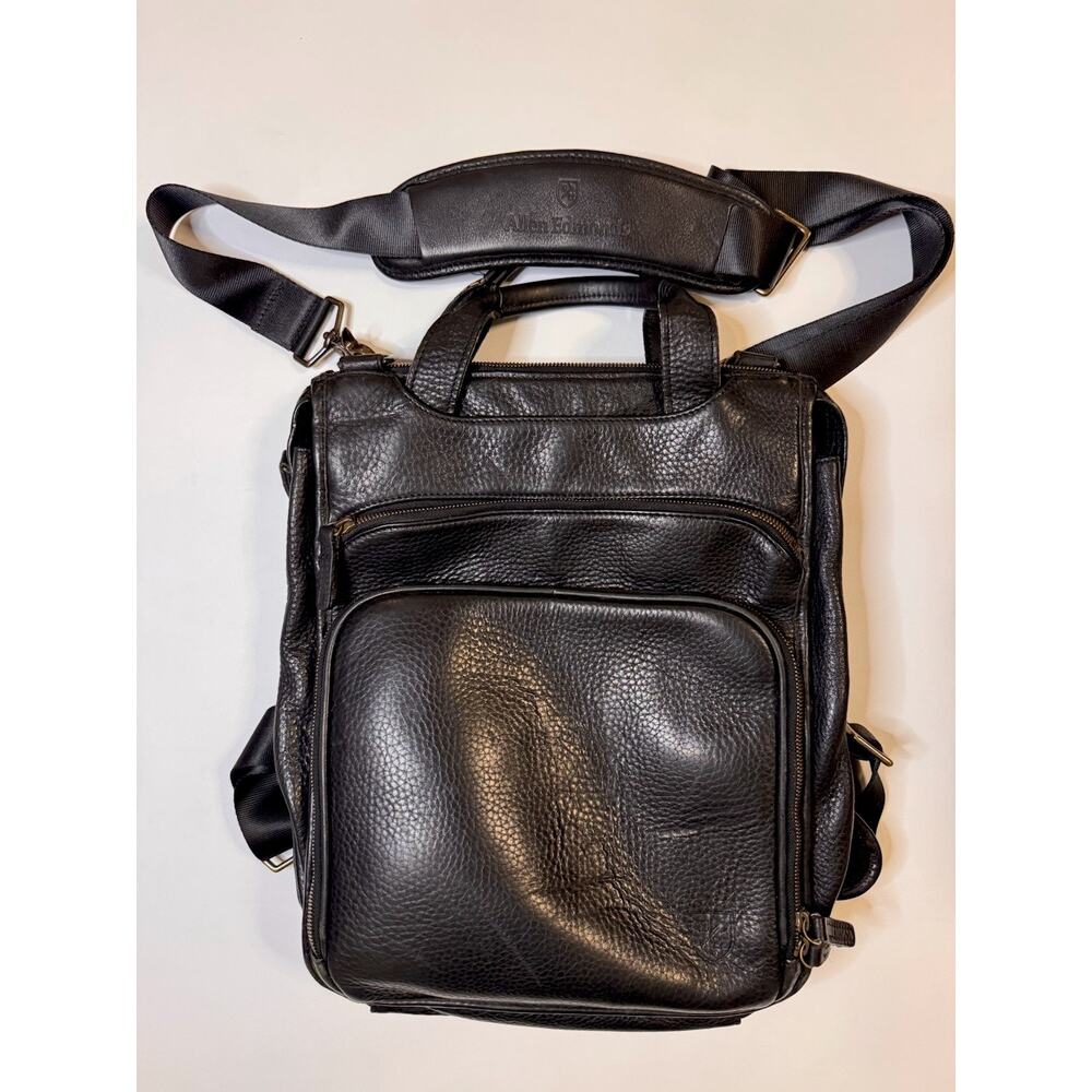 Allen Edmonds Black Leather Backpack Laptop Bag Men’s Briefcase Travel Work Tech
